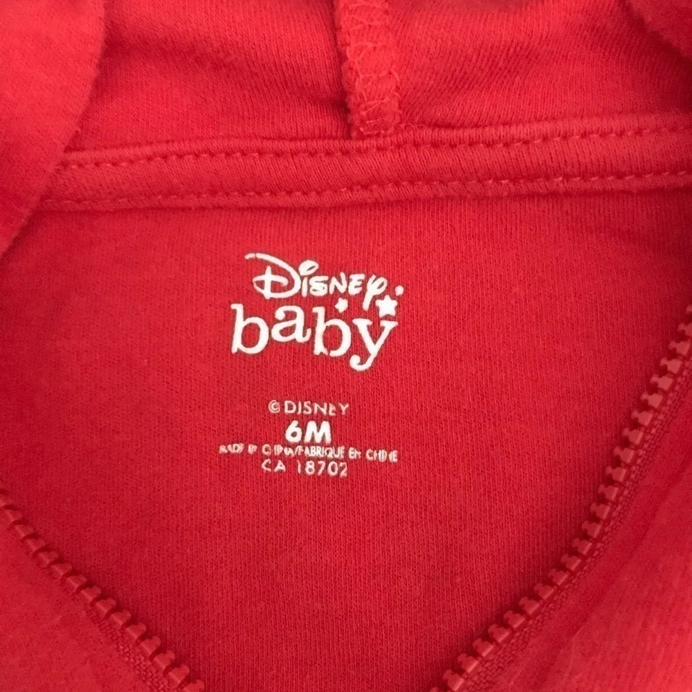 4/$20🥳 Disney Mickey Mouse Red Zip Up  Jacket - Picture 4 of 5